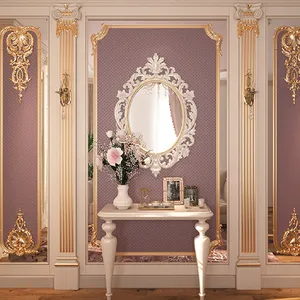This elegant carved wall decor is crafted in the laconic Classical style. It takes the form of two l..
